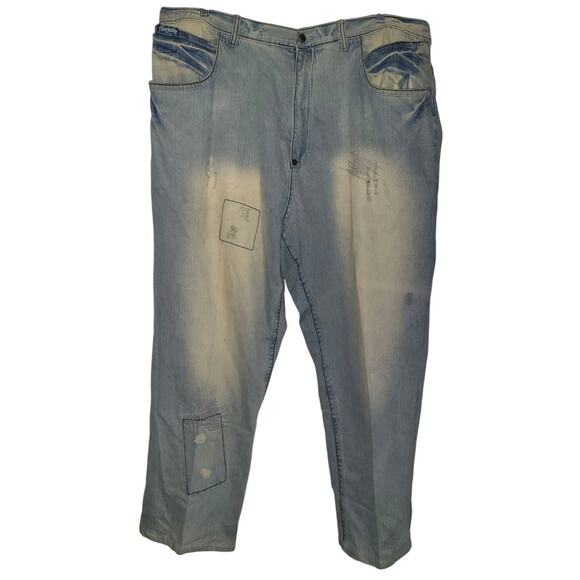 Akademiks Light Wash Bleached Jeans Vintage Y2K Men's Size 42 - Picture 1 of 7